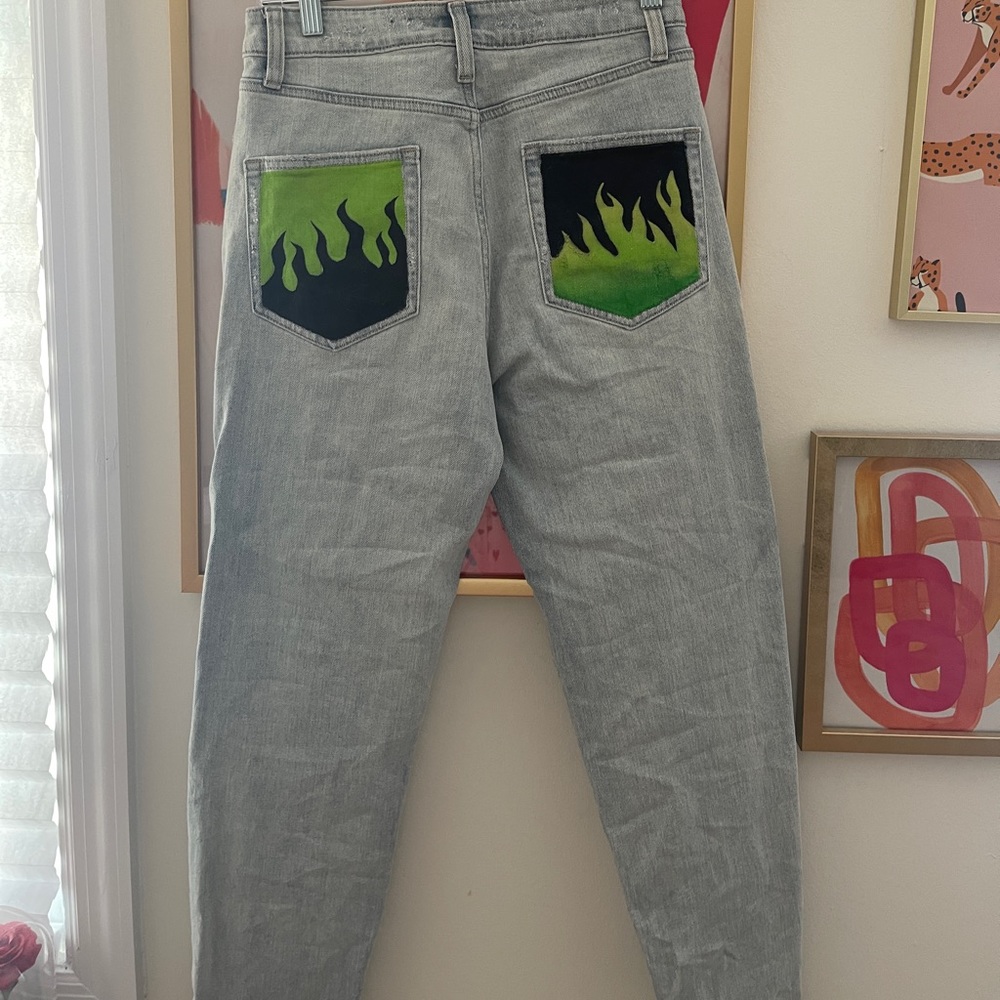 Wildefable custom painted jeans